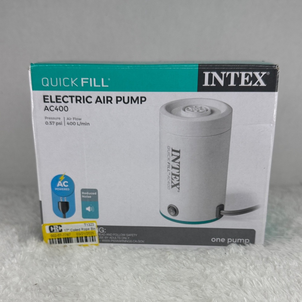 Intex Electric Air Pump - White and Gray